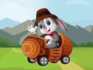 Cartoon Animals In Vehicles Match 3