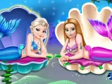 Mermaid Princesses Costume up H5